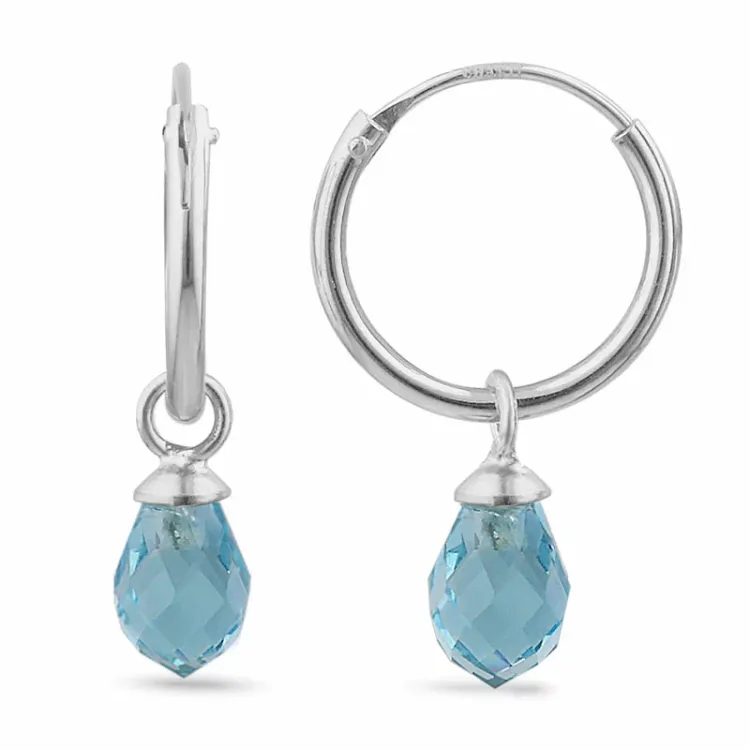 12 mm topas glas creol i sølv - Loom Stones