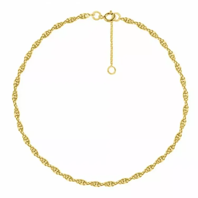 Armbånd i forgylt sølv 17+2 cm x