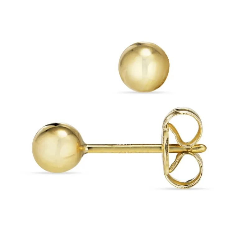 4 mm kule ørestikker i 9 karat gull - Gold Collection
