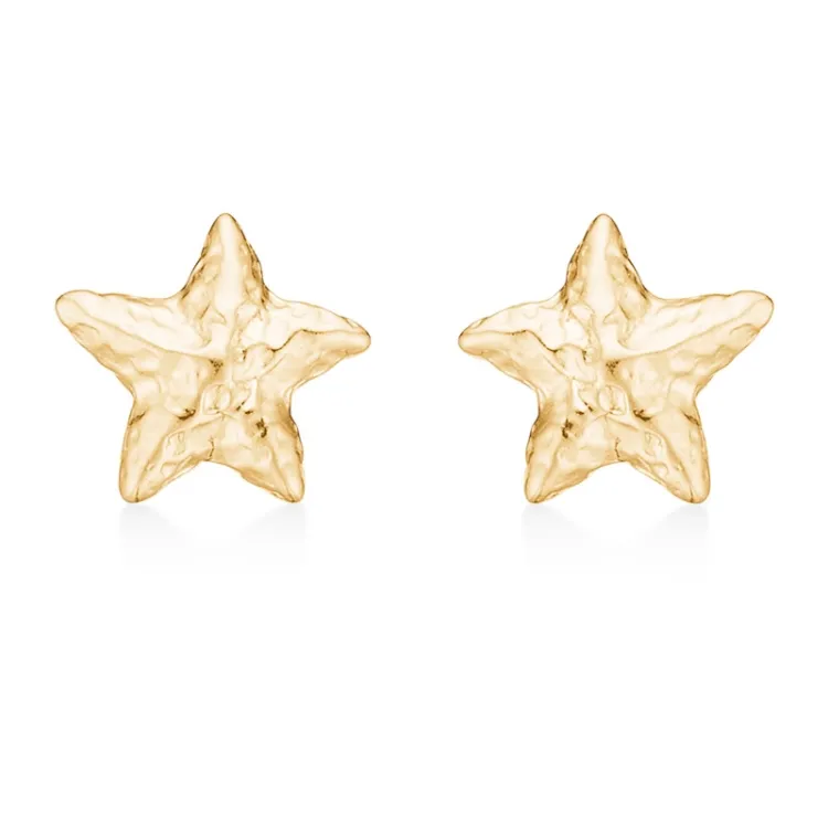 Studio Z Starfish Lustre ørestikker i forgylt sølv