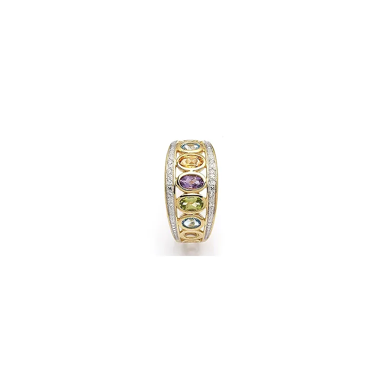 ring i 9 karat gull med rhodium