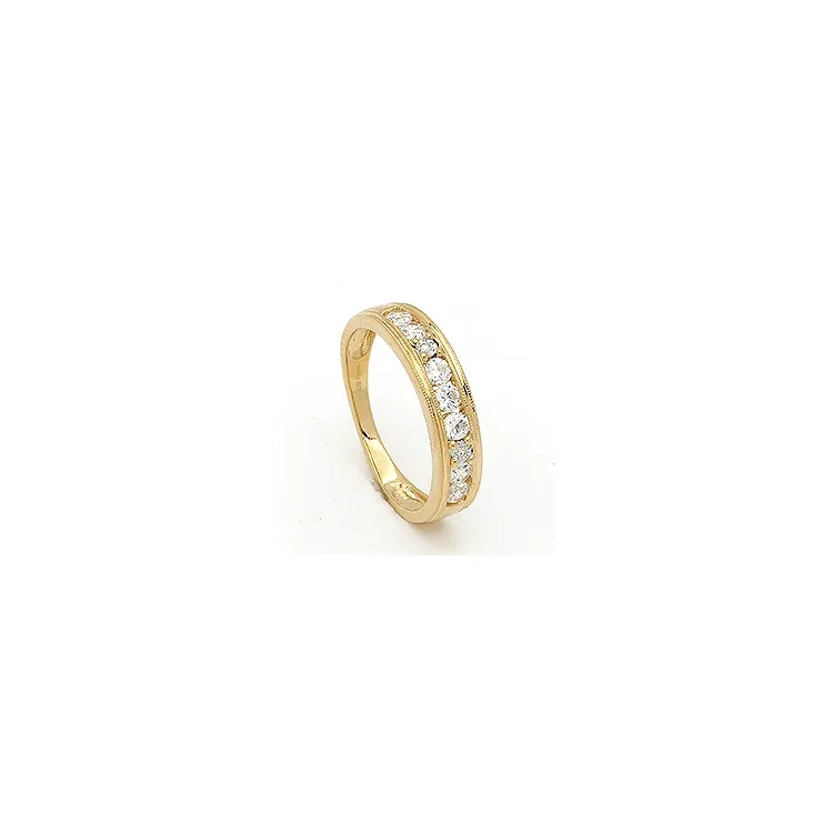hvit zirkon ring i 9 karat gull
