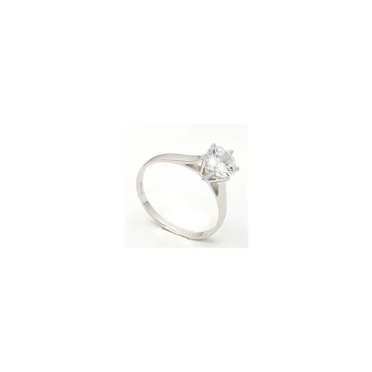 Billig ring i 8 karat hvitt