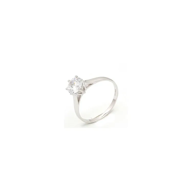 Billig ring i 8 karat hvitt