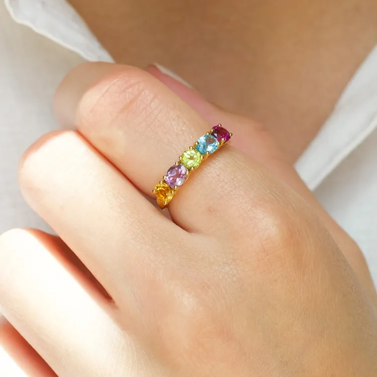 gullringer: multifarget ring i 8 karat - Gold Collection