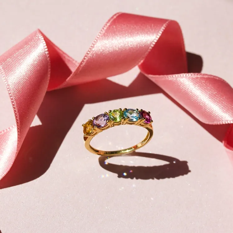 gullringer: multifarget ring i 8 karat - Gold Collection