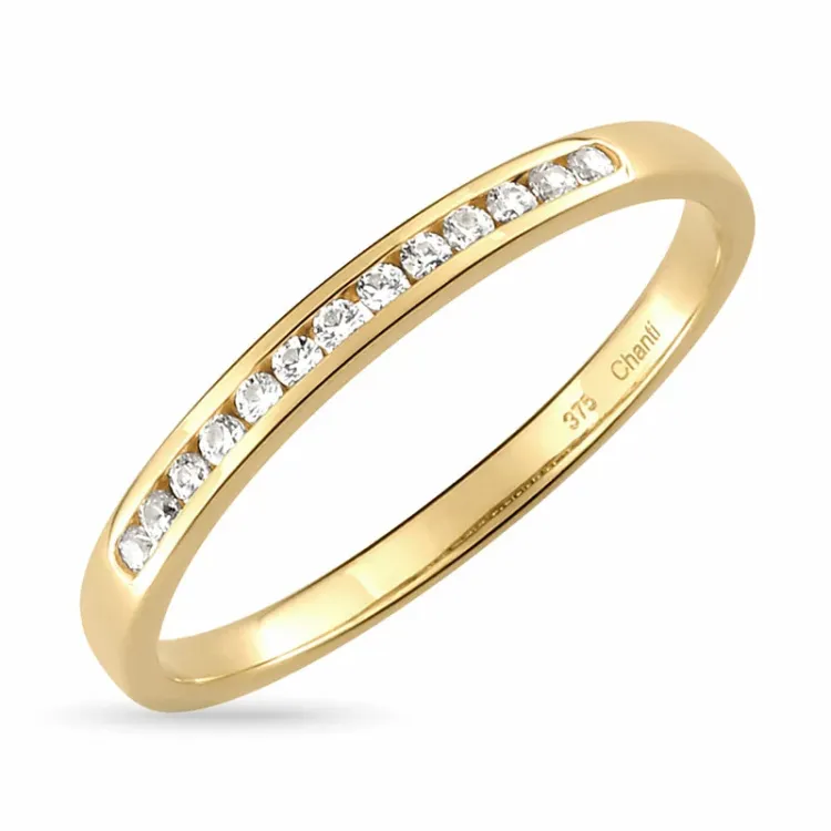 smal gull ring i 9 karat gull - Gold Collection