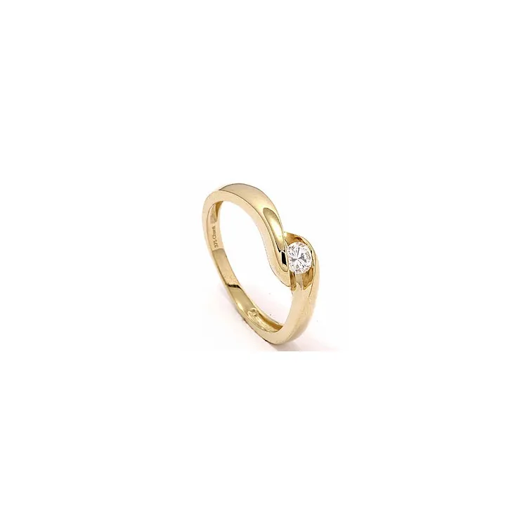 Rund ring i 8 karat