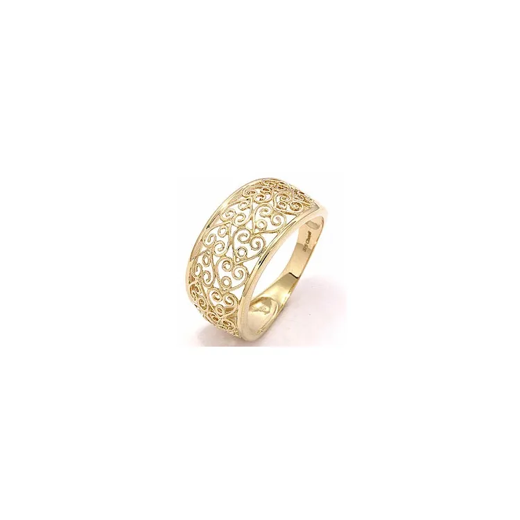 Bred hjerte ring i 8 karat
