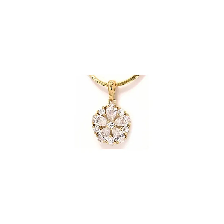 Blomst anheng i 8 karat