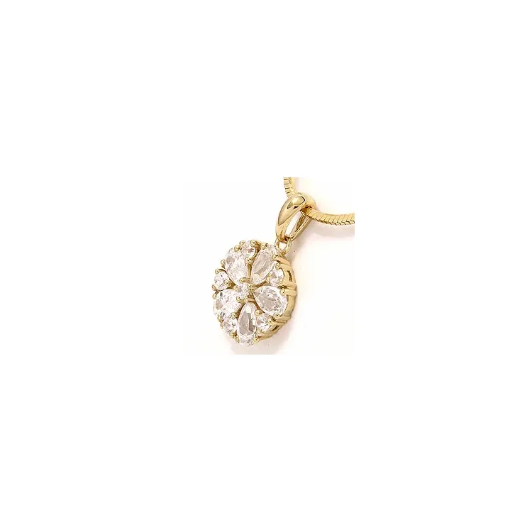 Blomst anheng i 8 karat