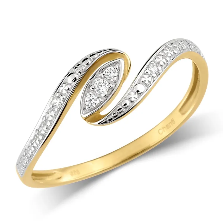 abstrakt ring i 8 karat