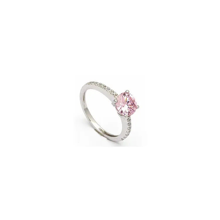 Rosa ring i 8 karat hvitt