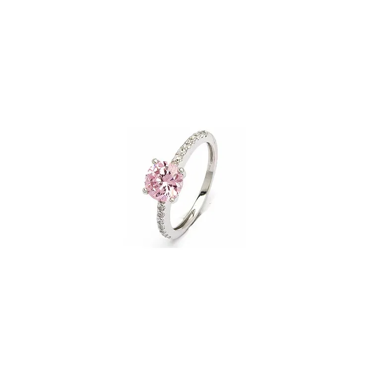 Rosa ring i 8 karat hvitt