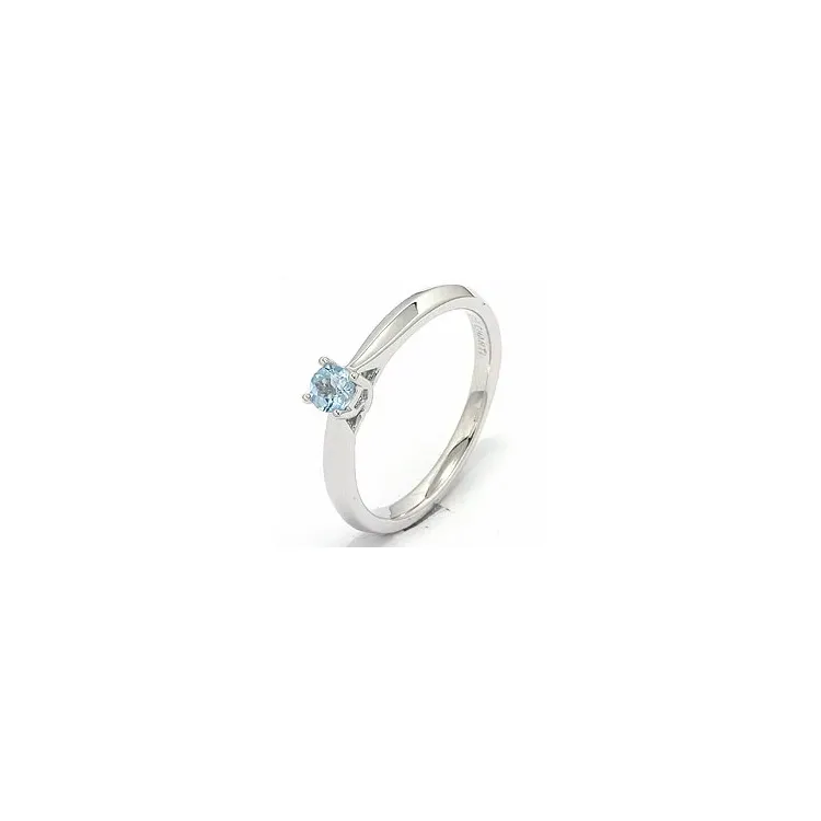 topas ring i 14 karat hvitt gull 0,25 ct