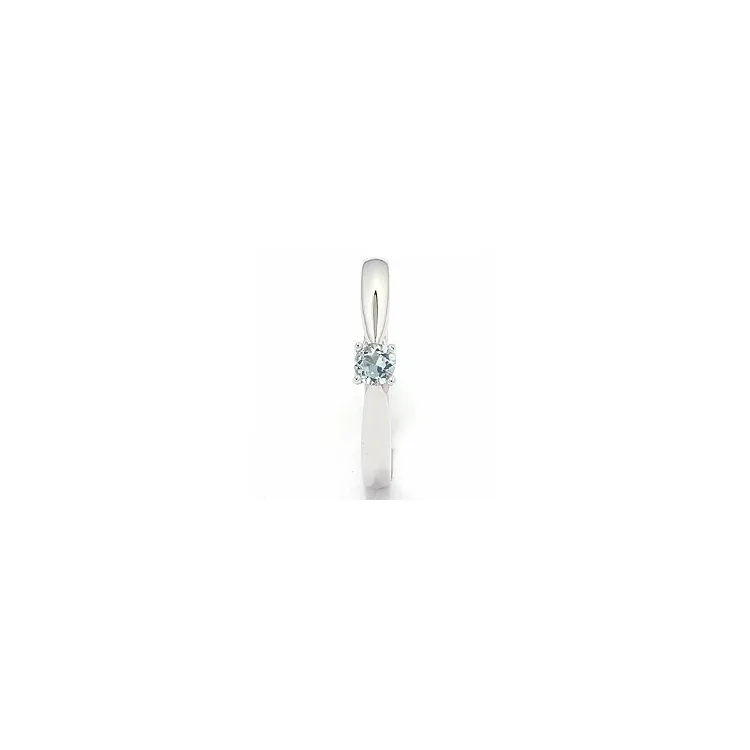 akvamarin ring i 14 karat hvitt gull 0,25 ct