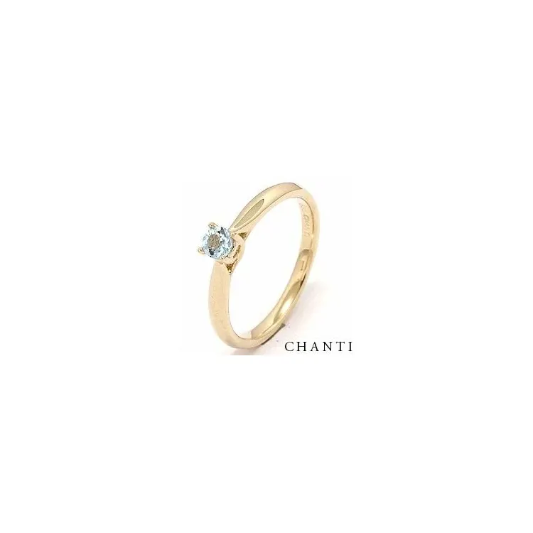 topas ring i 14 karat gull 0,25 ct