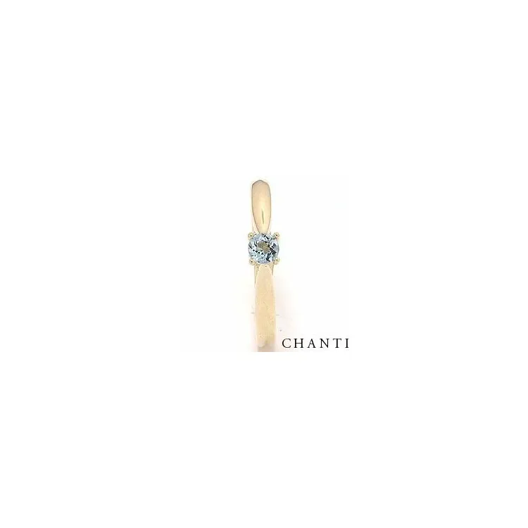 topas ring i 14 karat gull 0,25 ct