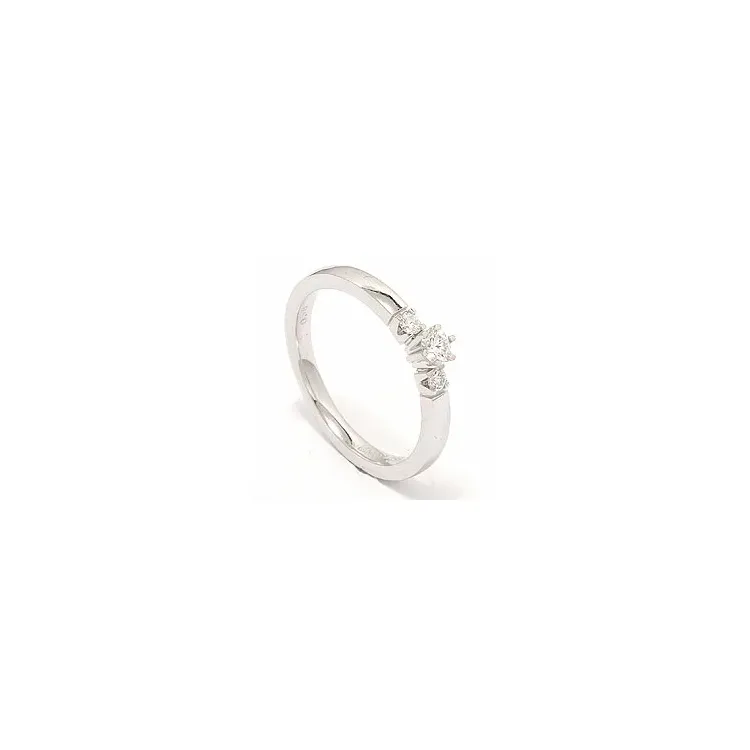 bestillingsvare - diamant ring i 14 karat hvitt gull 0,10 ct 0,08 ct
