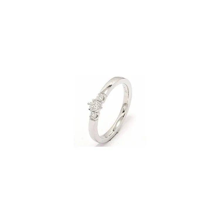 bestillingsvare - diamant ring i 14 karat hvitt gull 0,10 ct 0,08 ct