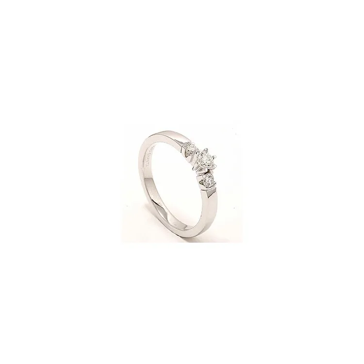 bestillingsvare - diamant ring i 14 karat hvitt gull 0,20 ct 0,16 ct