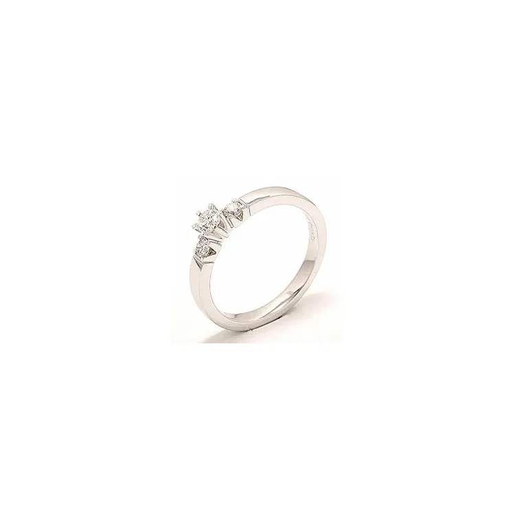 bestillingsvare - diamant ring i 14 karat hvitt gull 0,20 ct 0,16 ct
