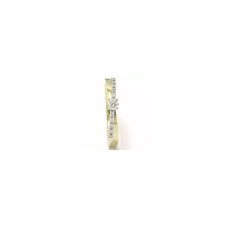 diamant ring i 14 karat gull og hvitt gull 0,20 ct