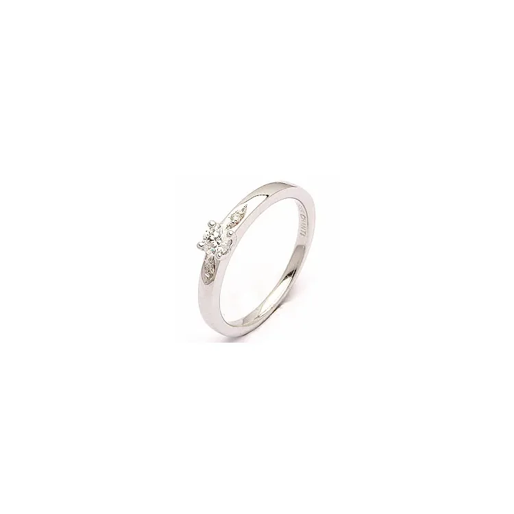 hvittgullsring i 14 karat hvitt gull 0,19 ct 0,02 ct