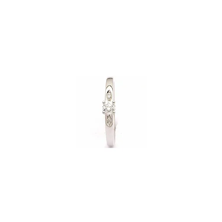 hvittgullsring i 14 karat hvitt gull 0,19 ct 0,02 ct