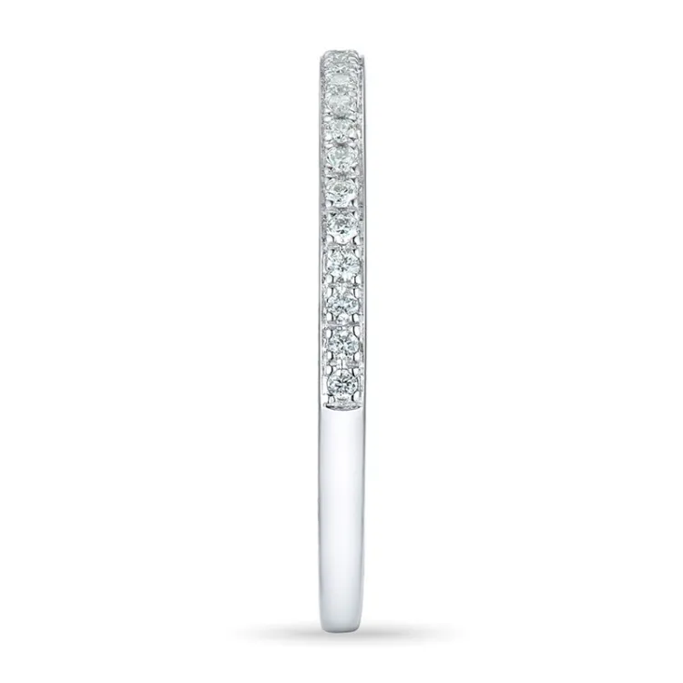Diamant ring i 14 karat hvitt gull 0,09 ct