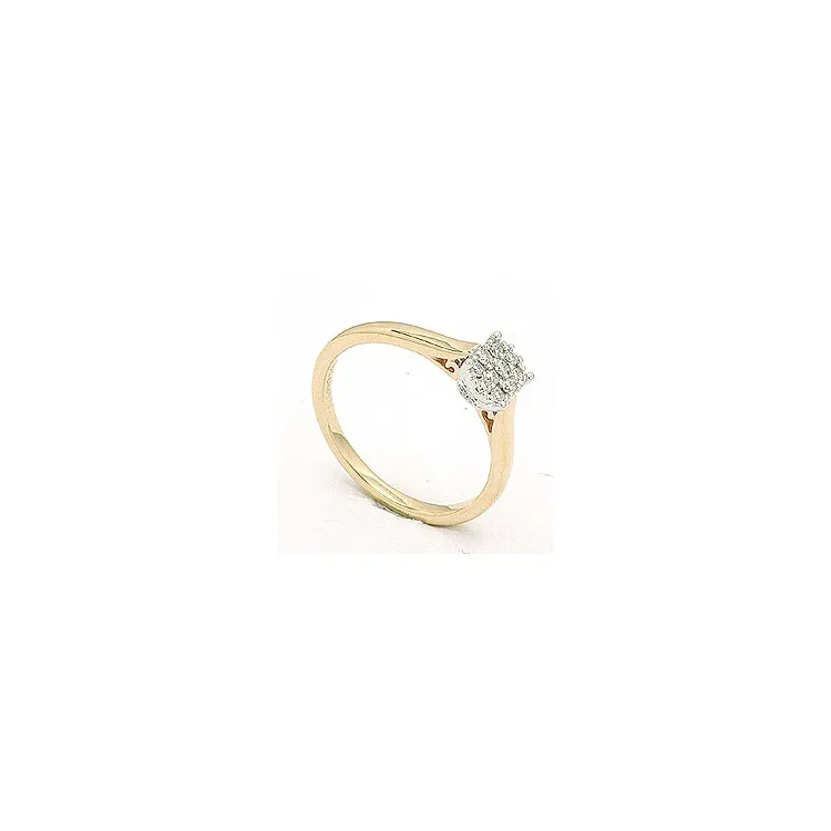 kolleksjonsprøve diamantring i 14 karat gull og hvitt gull 0,18 ct