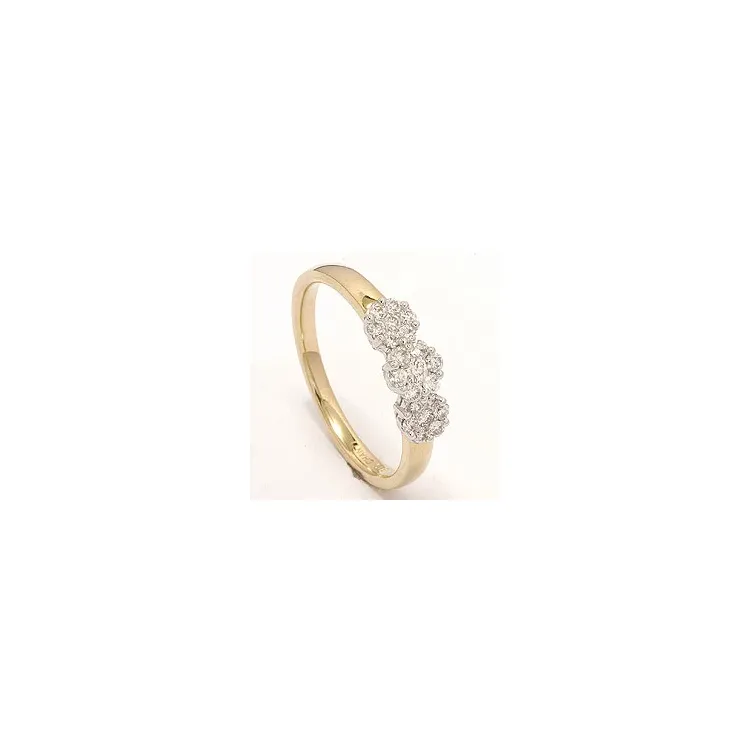 diamantring i 14 karat gull og hvitt gull 0,36 ct