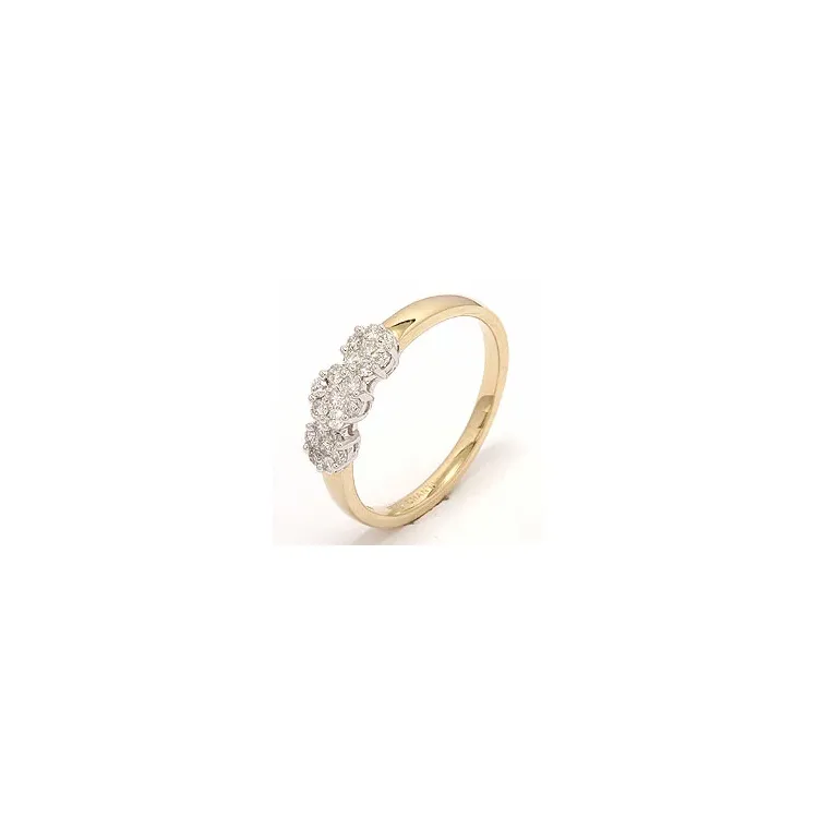 diamantring i 14 karat gull og hvitt gull 0,36 ct