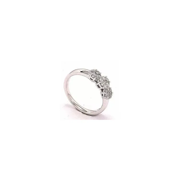 Diamant hvittgullsring i 14 karat hvitt gull 0,36 ct
