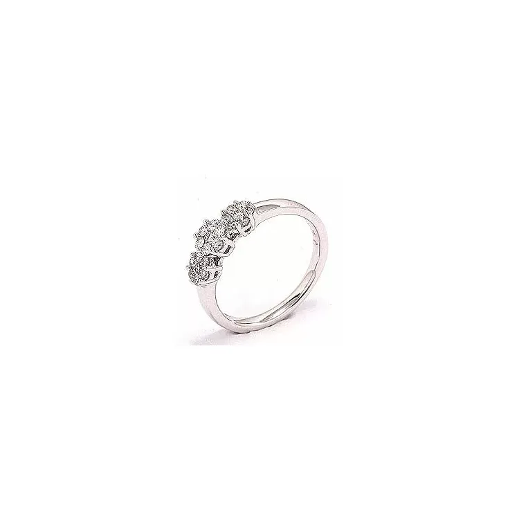 Diamant hvittgullsring i 14 karat hvitt gull 0,36 ct