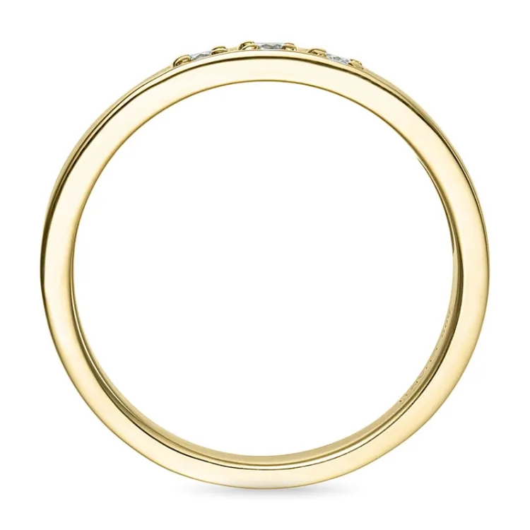 alliansering i 14 karat gull 3 x 0,05 ct