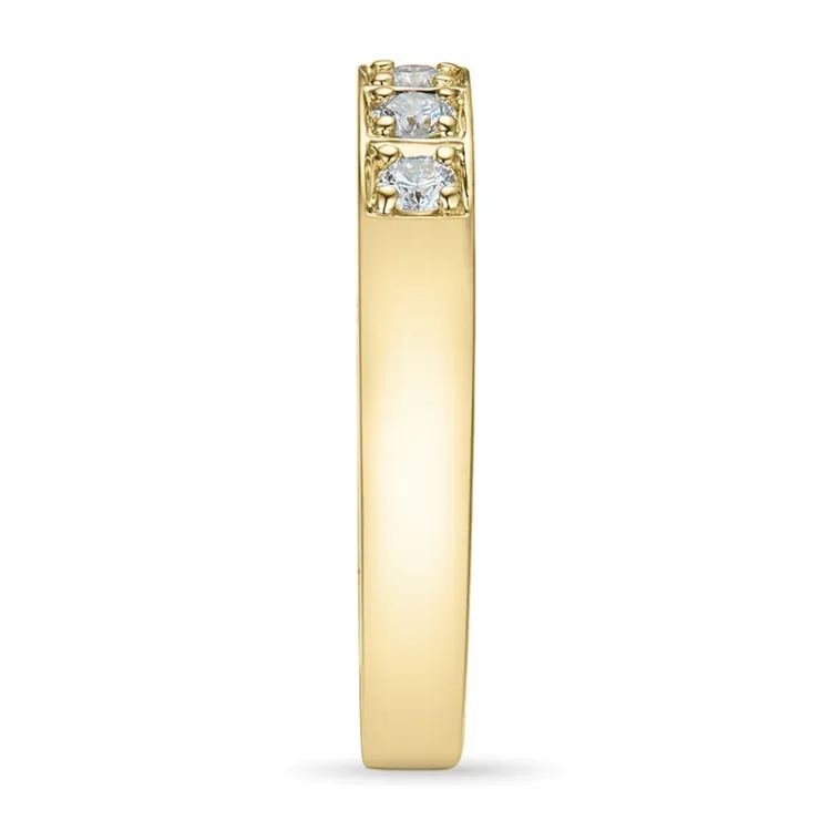 alliansering i 14 karat gull 3 x 0,05 ct