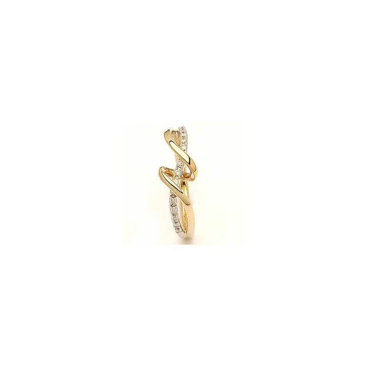 bestillingsvare - diamant ring i 14 karat gull og hvitt gull 0,09 ct