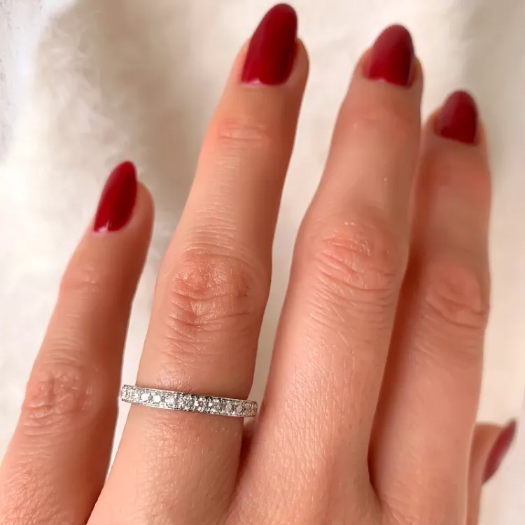 diamantring i 14 karat hvitt gull 0,26 ct