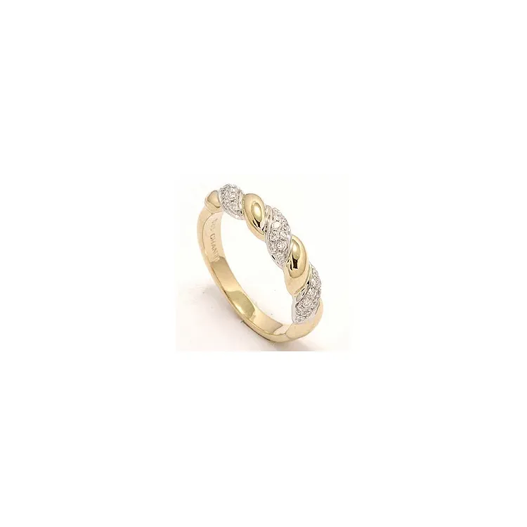 kolleksjonsprøve diamant gull ring i 14 karat gull og hvitt gull 0,19 ct
