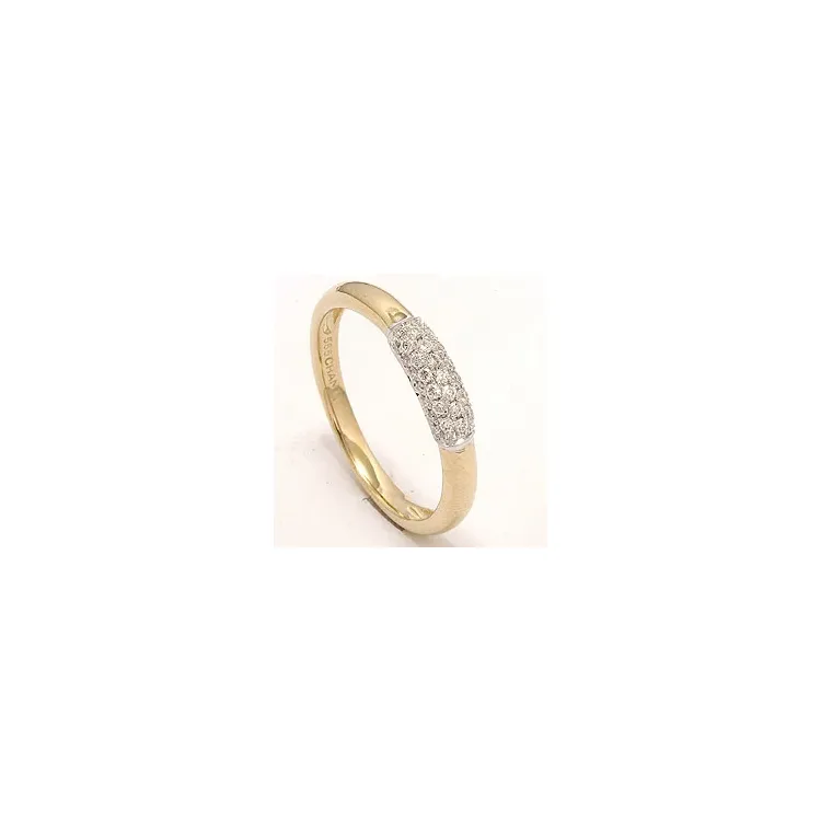 diamant ring i 14 karat gull og hvitt gull 0,19 ct