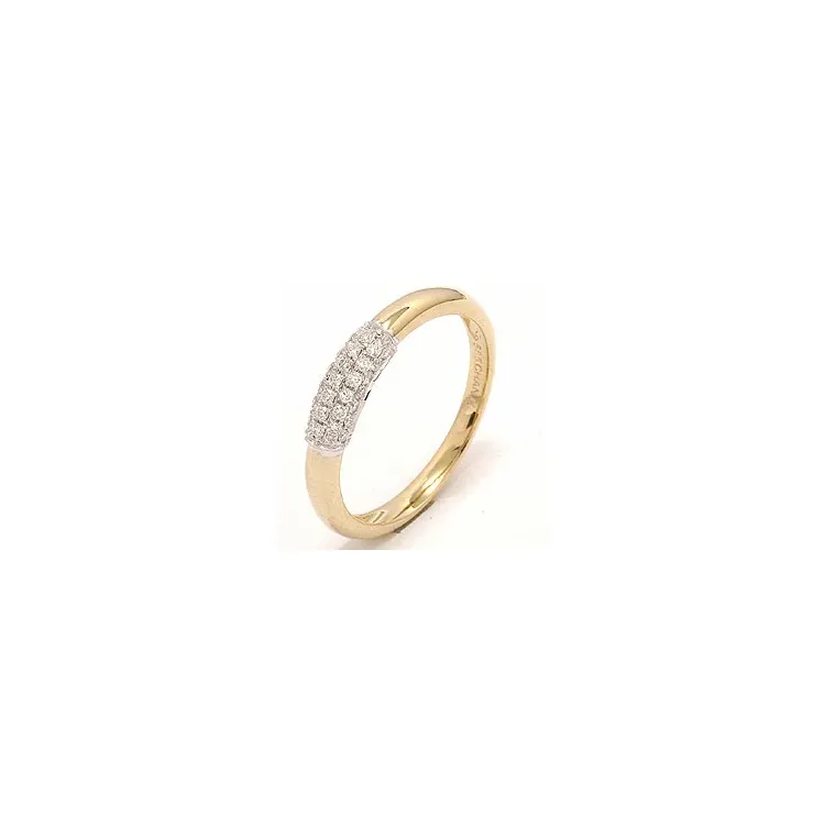 diamant ring i 14 karat gull og hvitt gull 0,19 ct