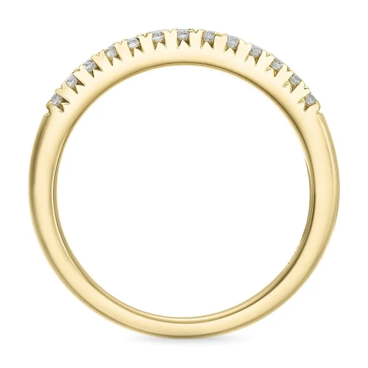 Smal diamant ring i 14 karat gull 0,153 ct