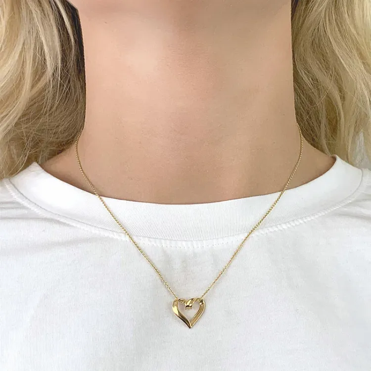 hjerte anheng i 9 karat gull - Gold Collection