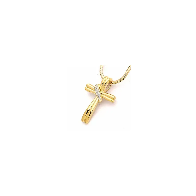 kors zirkon anheng i 9 karat gull