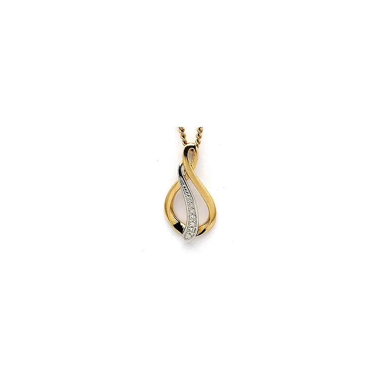 Zirkon anheng i 9 karat gull