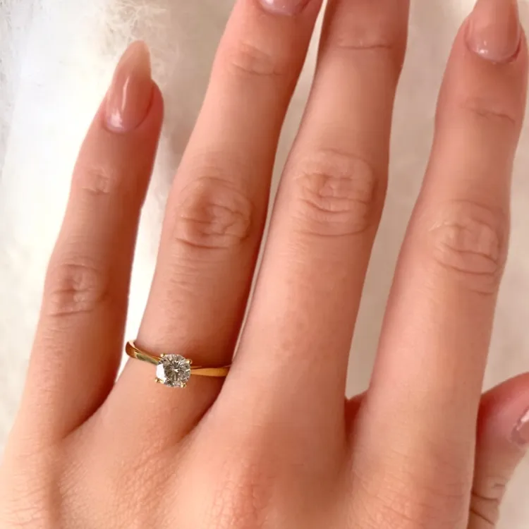 solitairering i 9 karat gull - Gold Collection