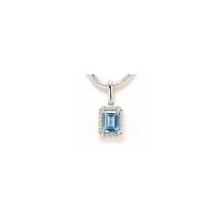 topas anheng i 14 karat hvitt gull 0,11 ct 1,20 ct