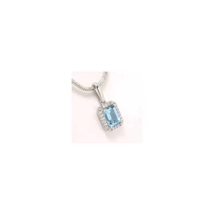 topas anheng i 14 karat hvitt gull 0,11 ct 1,20 ct