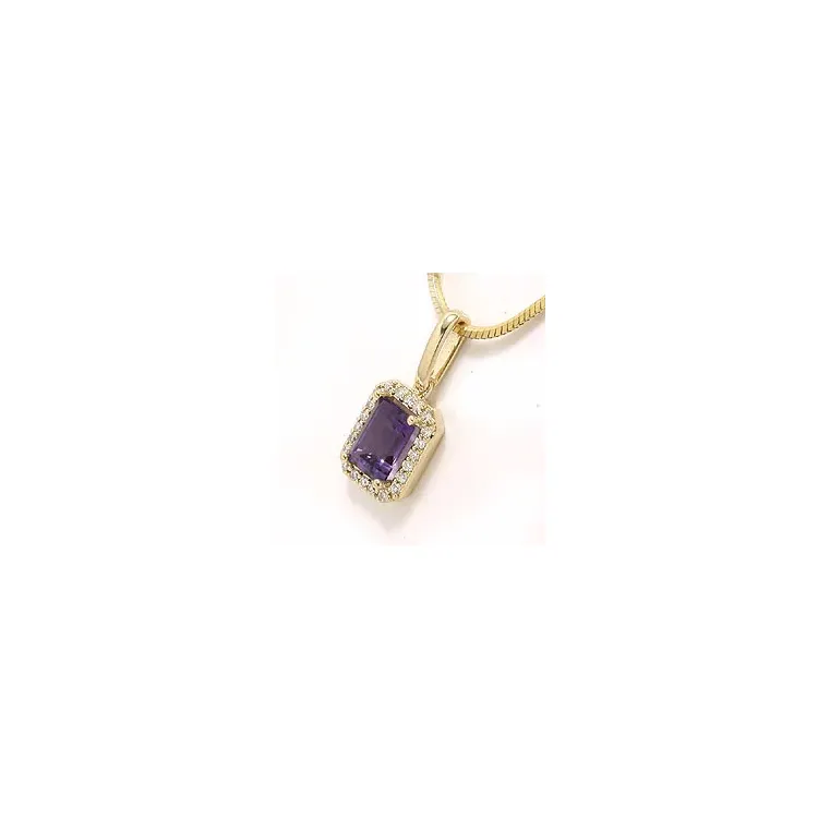 ametyst anheng i 14 karat gull 0,11 ct 1,00 ct